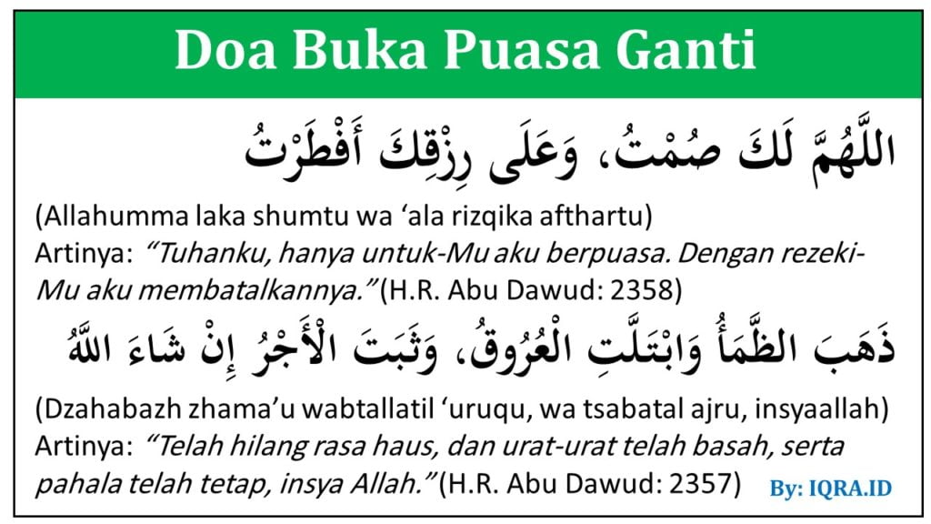 Doa Buka Puasa Qadha Haid - Dakwah Islami